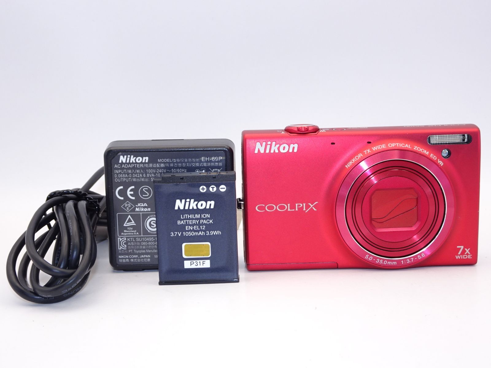 Nikon COOLPIX S6100 スーパーレッド 良い S6100RD 良品】 Nikon