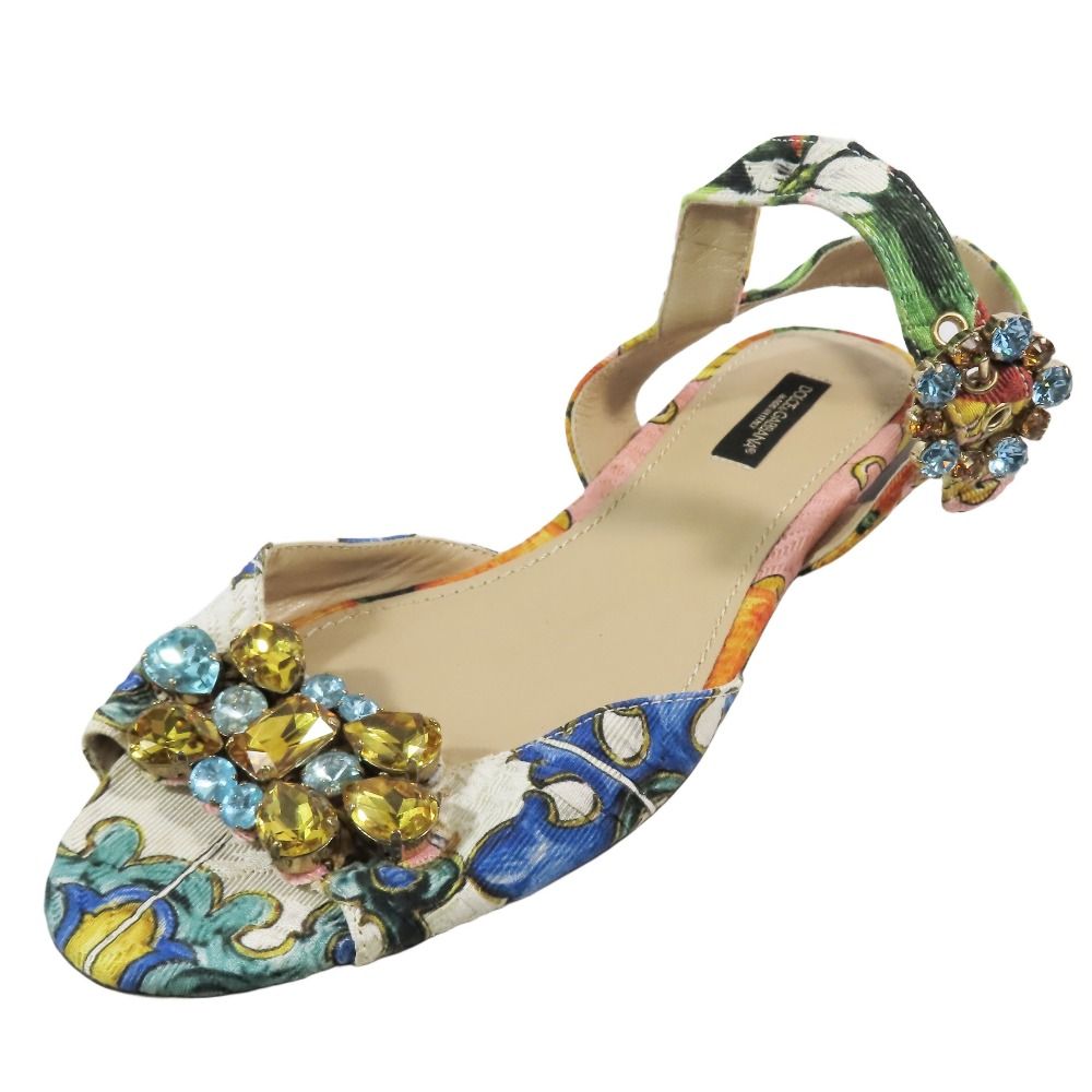 希少 DOLCE&GABBANA ドルガバ ドット リボン フラット サンダル ドット（水玉） Dolce & Gabbana(ドルチェ&ガッバーナ) 靴