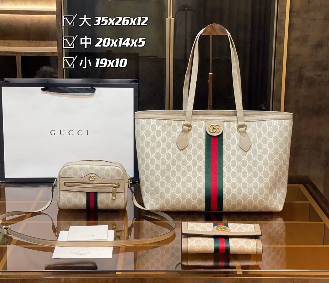 送料込☆ GUCCI グッチ トートバッグ ショルダーバッグ 財布 3点セットバッグ - メルカリ