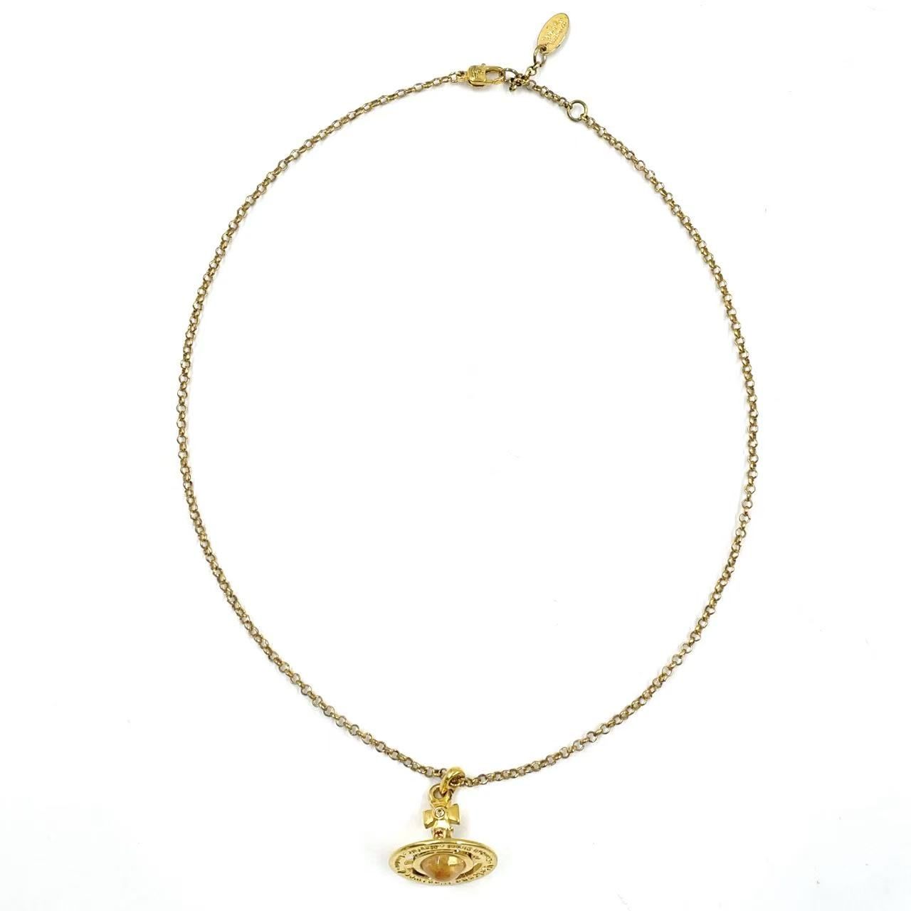 【美品】ヴィヴィアンウエストウッド　タイニーオーブネックレス　ゴールド　GP Vivienne Westwood ヴィヴィアンウエストウッド ネックレス