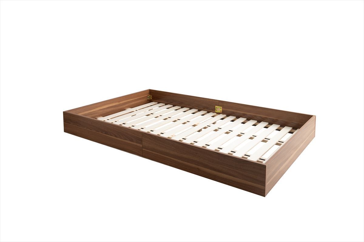 【セミダブル】Slib すのこローベッド(ボンネルマットレス付き) ブラウン g153030]【セミダブル】Slib すのこローベッド(ボンネルマットレス付き