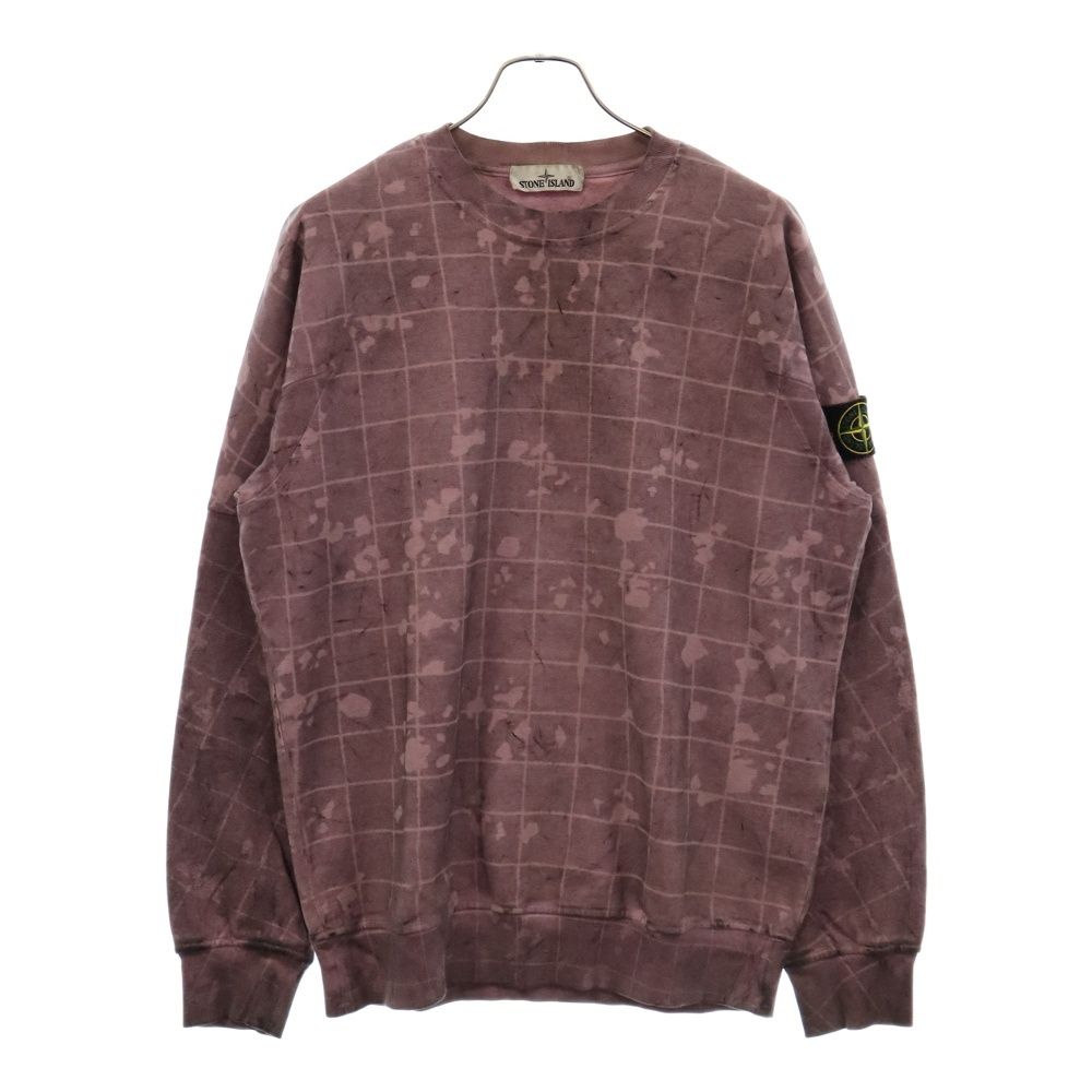 STONE ISLAND (ストーンアイランド) 20AW Laser Camo Dust Treatment Crewneck Sweatshirt レーザー カモ ダスト トリートメント クルーネック スウェットシャツ 7315636E2 ピンク