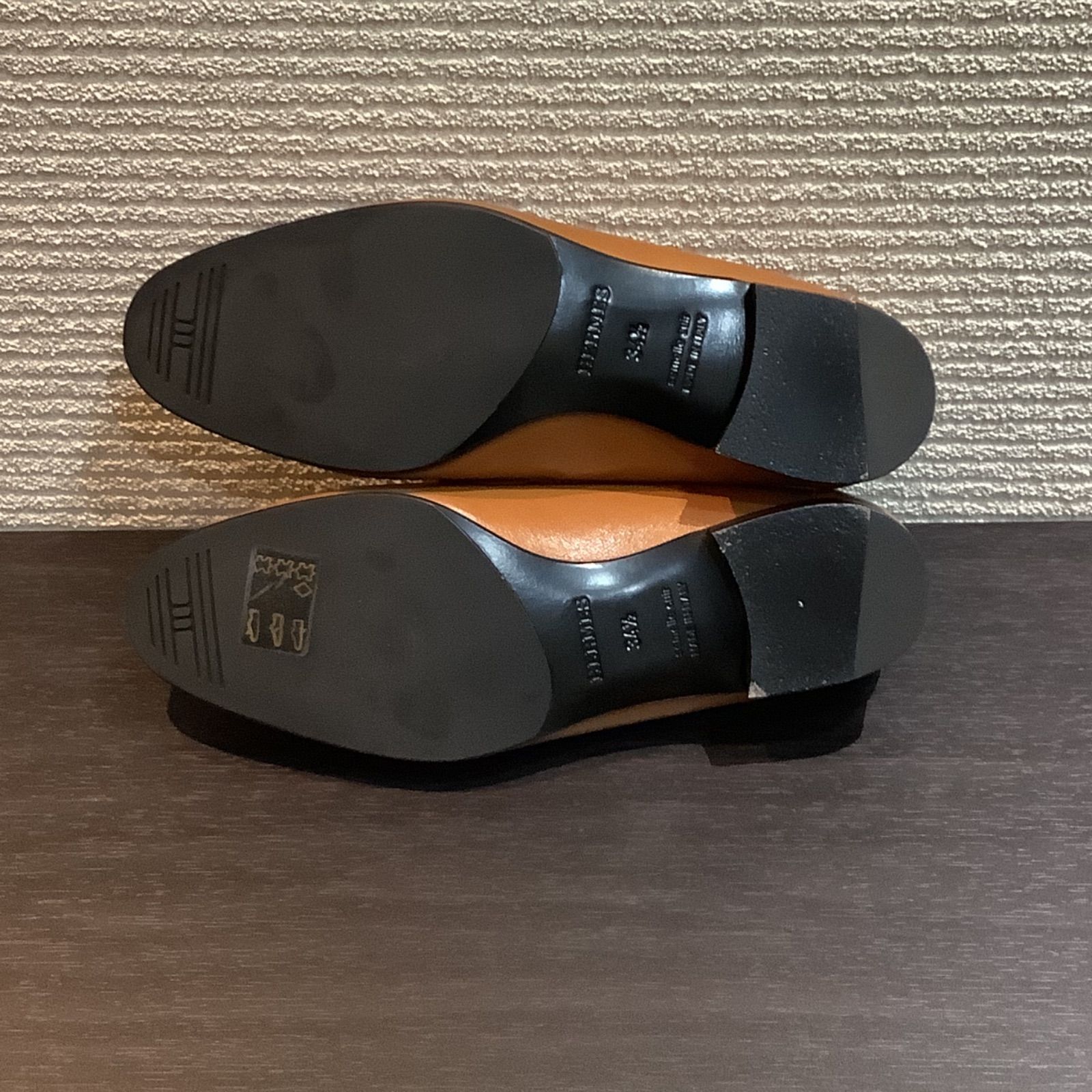 エルメス HERMES パリ ローファー ブラウン シルバー金具 AF172108Z 