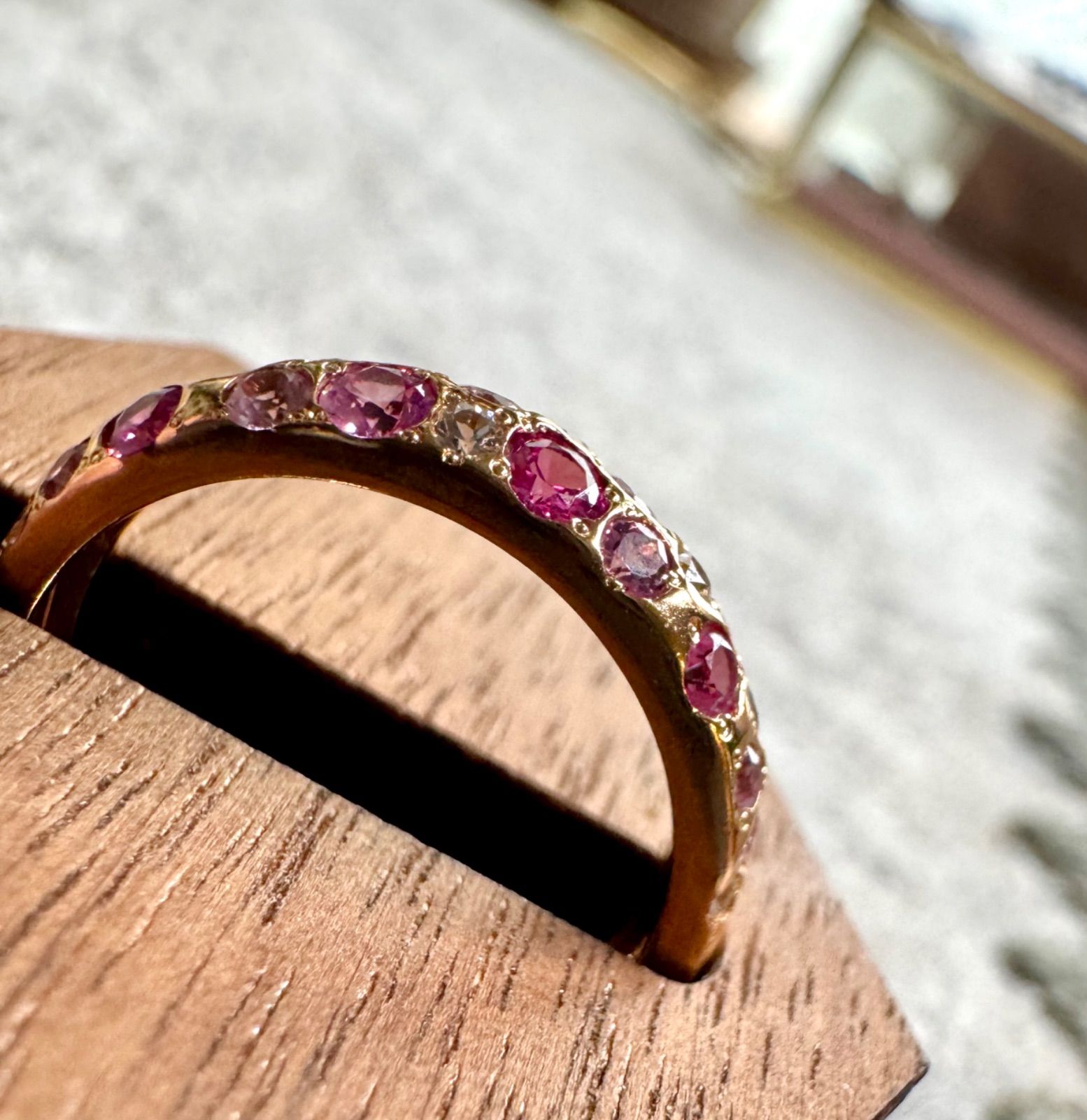 StarJewely K10PG　マルチカラーピンクジェエリーリング COLOR ON COLORS RING(ピンク)(2JR0590)K10 リング｜スター