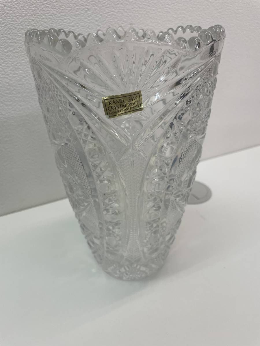 カメイグラス 花瓶 花器 24% CRYSTAL Pbo - メルカリShops