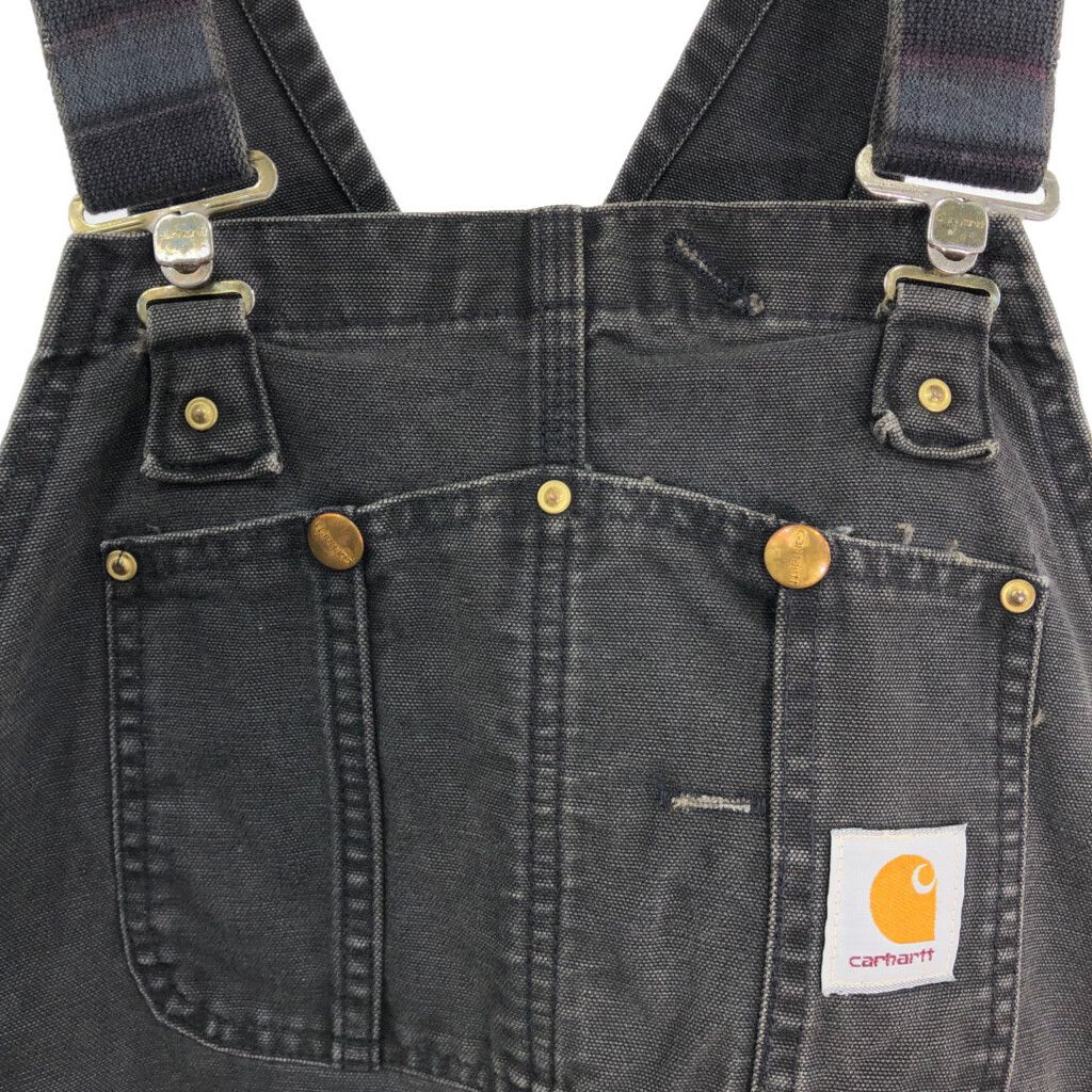 カーハート オーバーオール  ダブルニー 90s USA製 黒 W38 L30 楽天市場】90年代 USA製 Carhartt カーハート ダック ダブルニー