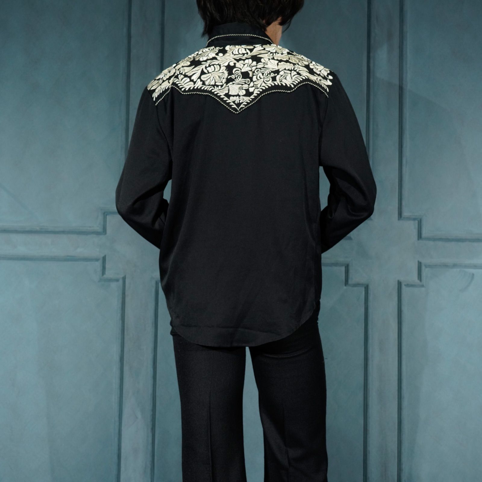 DEAD STOCK USA VINTAGE Scully EMBROIDERY DESIGN WESTERN SHIRT