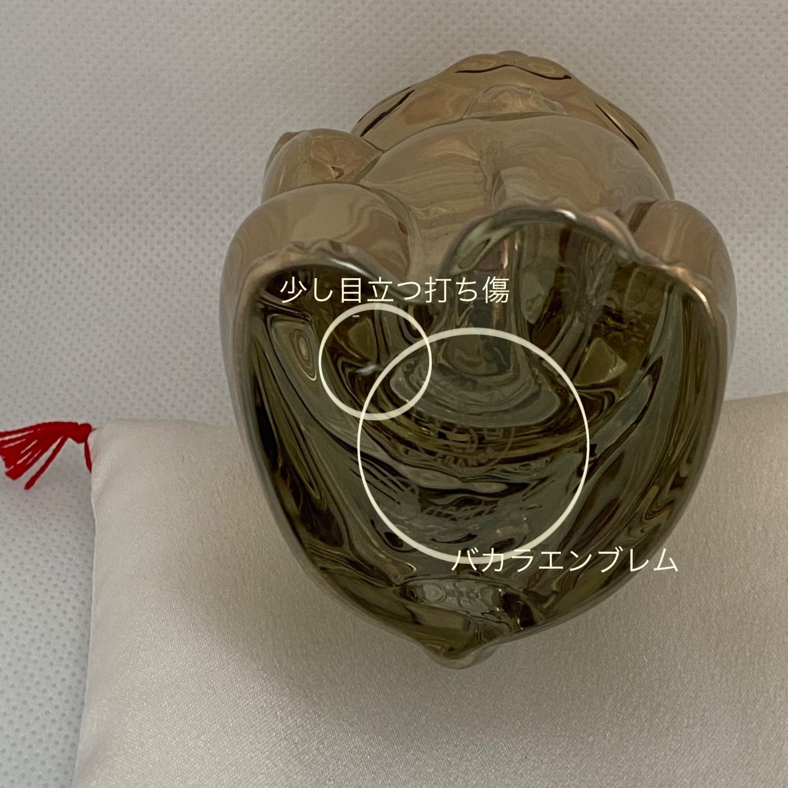 Baccarat バカラ 招き猫 座布団セット クリスタルガラス