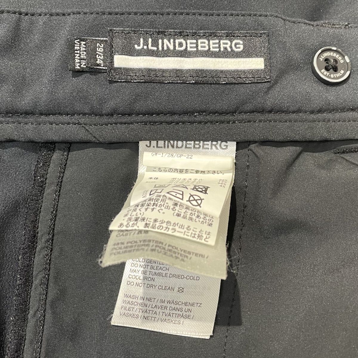 J.LINDEBERG - coco 中古 ジェイリンドバーグ J.LINDEBERG メンズ パンツ 29インチ 黒 ブラック 春夏 シンプル ストレッチ J.LINDEBERG ジェイリンドバーグ メンズ 秋冬 ストレッチ 撥水