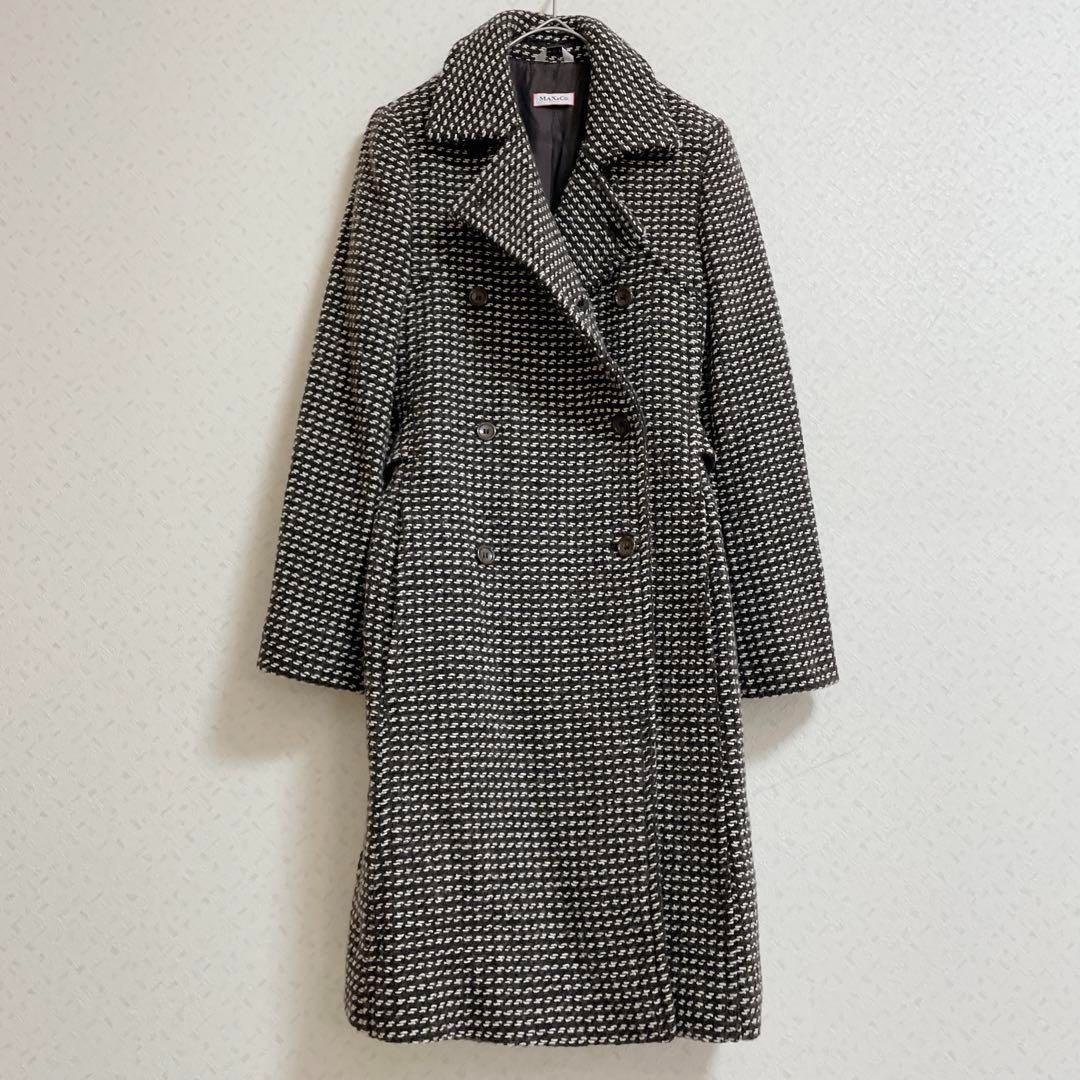 MAX&Co. マックスアンドコー ロングコート ダブル チェスター アルパカ