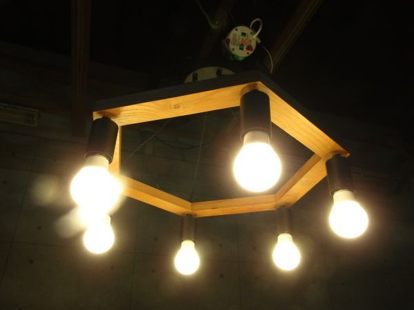 unico wood work light ceiling by 6 bulb
