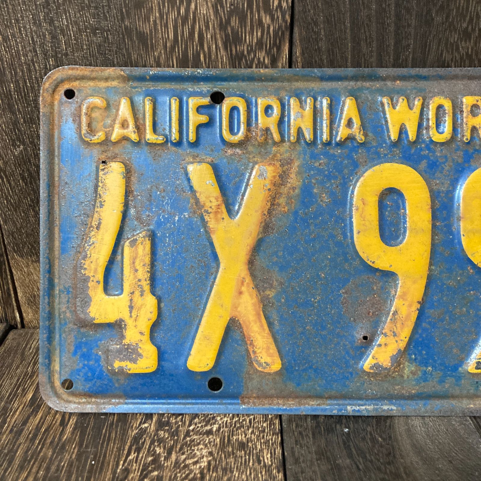 レトロ ビンテージ 1939年製 CALIFORNIAWORLD’SFAIR カリフォルニアワールドフェア ナンバープレート レトロ ビンテージ 1939年製 CALIFORNIAWORLD'SFAIR