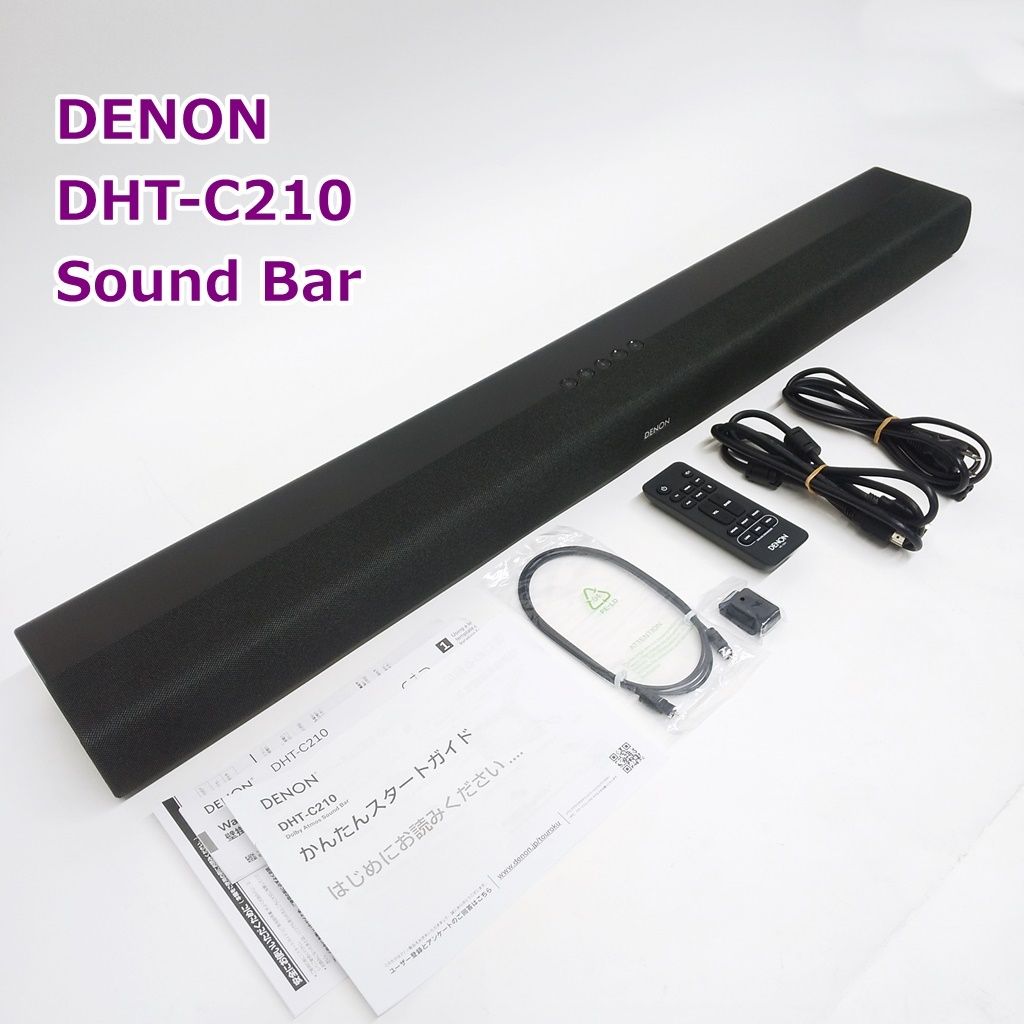 DENON サウンドバー DHT-C210 サブウーハー内蔵 2023年製 Dolby Atmos Sound Bar Bluetooth スピーカー  HDMI 音楽 デノン R2408-135 - メルカリ