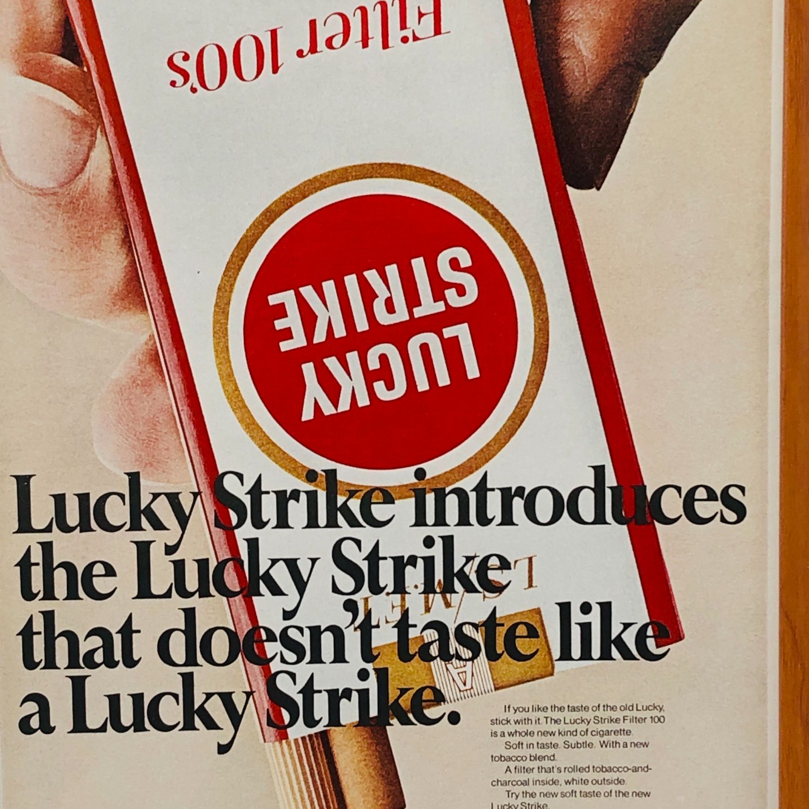 貴重な当時物 ビンテージ 広告 フレーム付 『 ラッキーストライク煙草 』 1960年代 オリジナル アメリカ 輸入雑貨 ヴィンテージ 海外雑誌  アドバタイジング レトロ ( AZ1412 ) - メルカリ