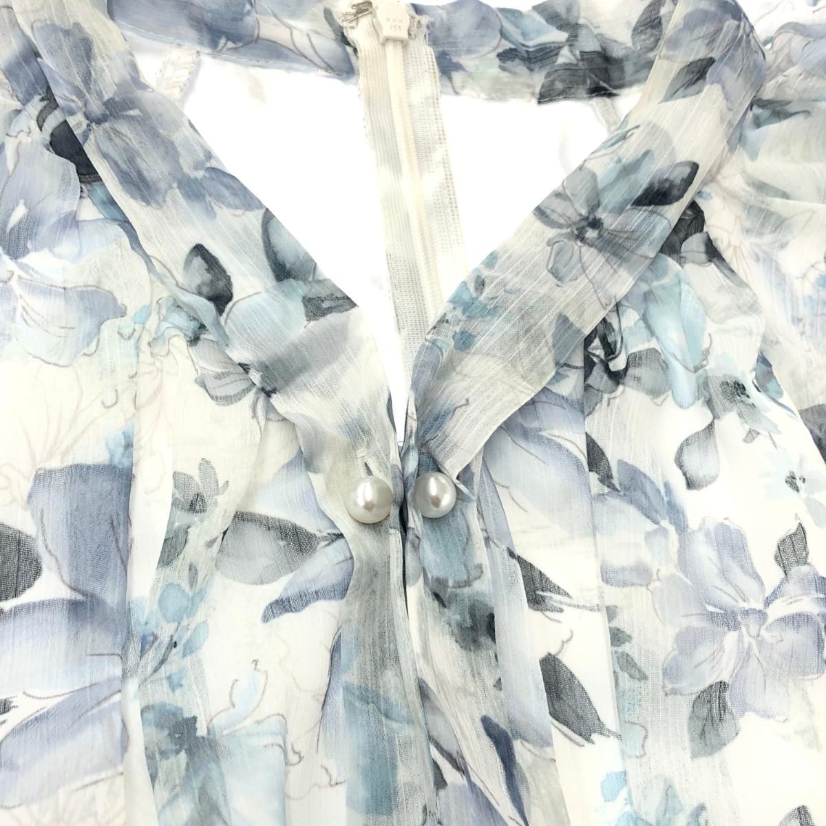 JUSGLITTY ジャスグリッティー 23SS 花柄ボウタイプリーツワンピース