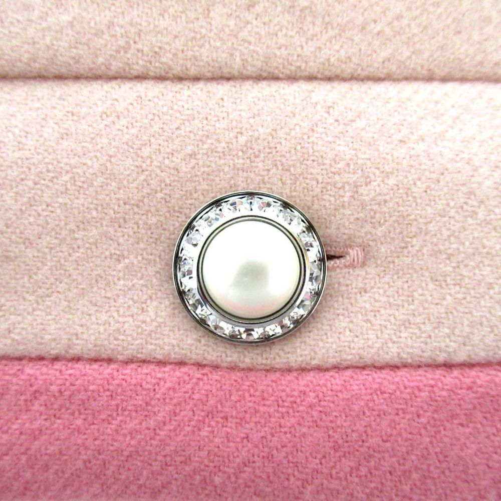 美品 miumiu ミュウミュウ パールビジューボタン バージンウール ミニ  