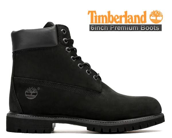 ティンバーランド 6インチブーツ TIMBERLAND 6INCH PREMIUM BOOTS blk|blkメンズ ブーツ ブラック ヌバック ワーク