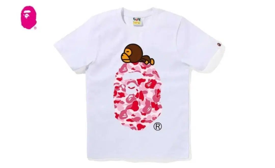 A BATHING APE アベイシングエイプ レディース XS ABC カモフラージュ マイロ オン エイプ HEAD ヘッド 半袖T