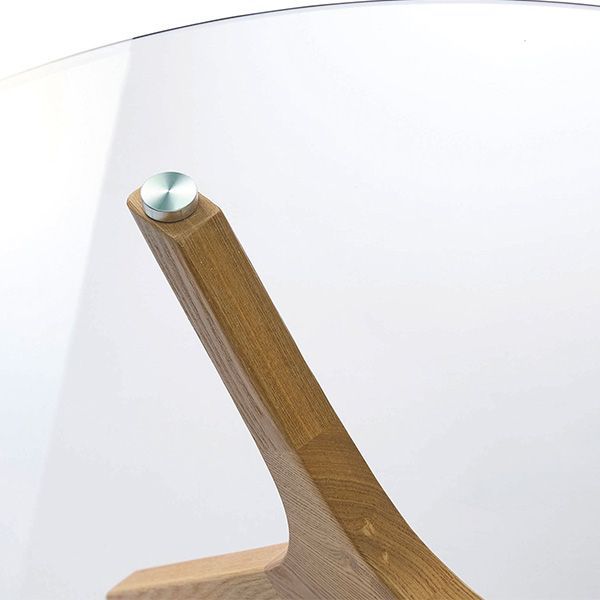 ラウンドテーブル ガラステーブル ナチュラル 天然木 おしゃれ テーブル センターテーブル RTO-112