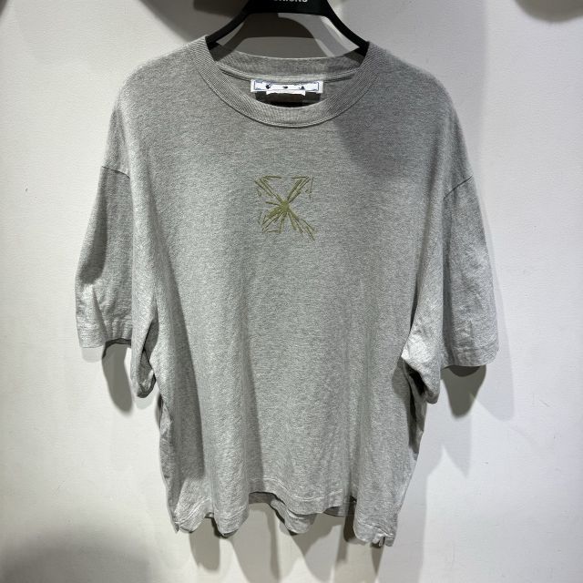 OFF-WHITE SPLASH ARR SLIM S/S TEE Size-L OMAA120S23JER002 オフホワイト スプラッシュ アロープリント スリム 半袖Tシャツ ホワイト 心斎橋店