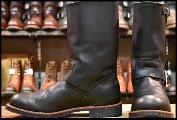 8.5D 14年 レッドウィング 2990 エンジニア 黒 ブラック ハーネスレザー スチール無し ブーツ 2966 2268 redwing HOPESMORE FI319