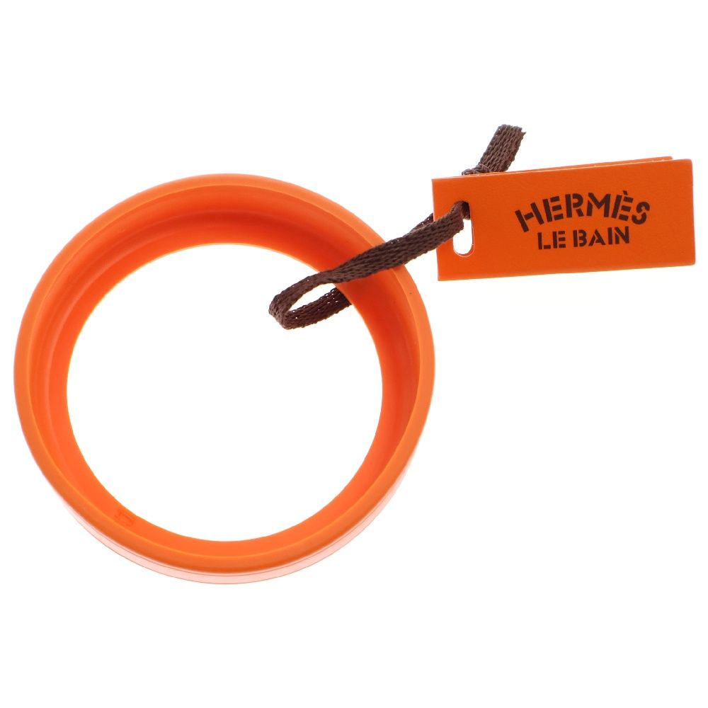 新品 ❤️ 非売品 HERMES ラバーバンド ブレスレット オレンジ HERMES (エルメス) LE BAIN ノベルティ 滑り止め ラバーバンド
