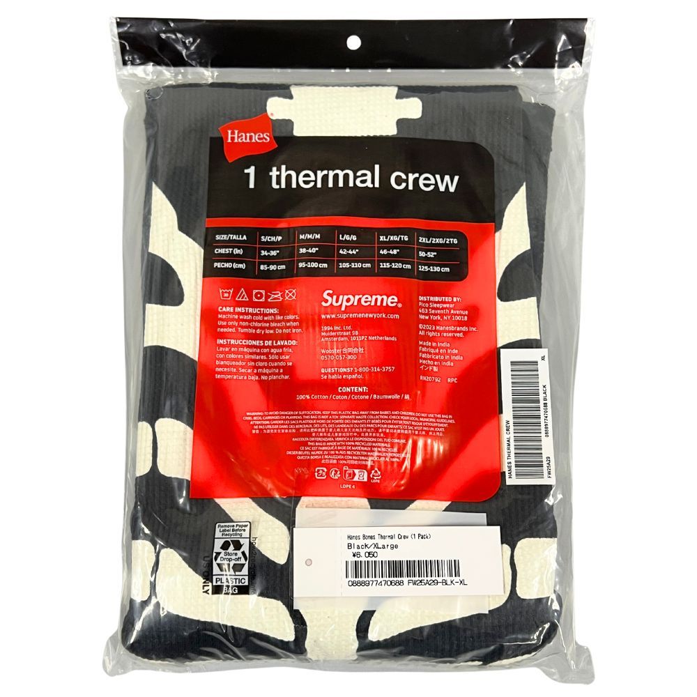 SUPREME シュプリーム 25AW Hanes Bones Thermal Crew (1 Pack