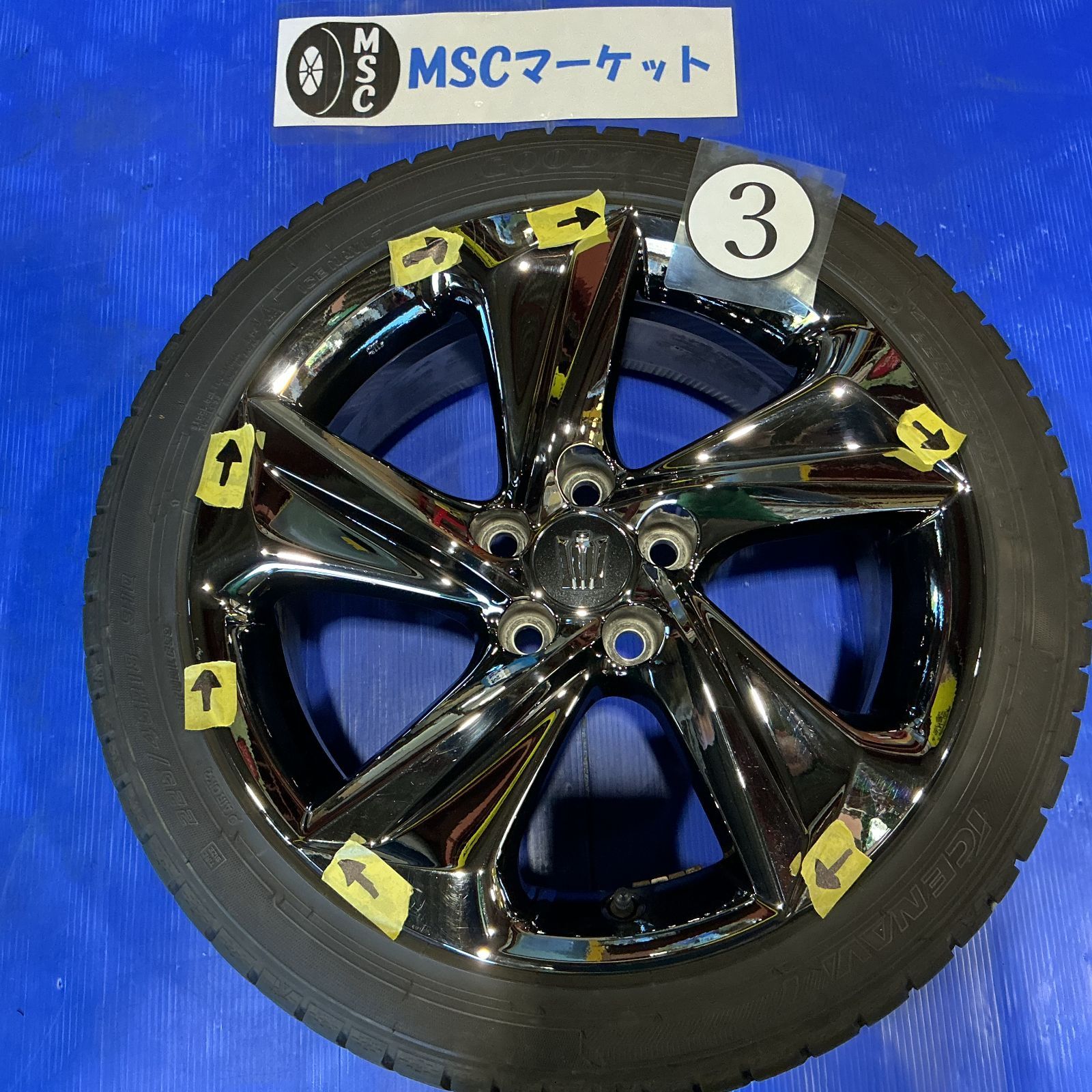 中古】クラウン220系 純正アルミ・スタッドレスセット 8.0J-18 5H