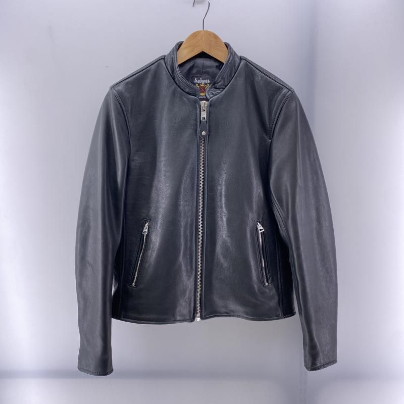 SCHOTT ニューネイキッドシングルライダース ブラック サイズ38 201MT-3031 ショット 24