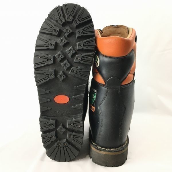 定価11.6万円　イタリア製　TREEME 林業保護ブーツ　本革スチールトゥ【size44　 28.0-28.5】〈黒/BLACK/ブラック〉ワークブ/レザーフォレストリー/土木作業　管No.WN21 #BUZZBERG