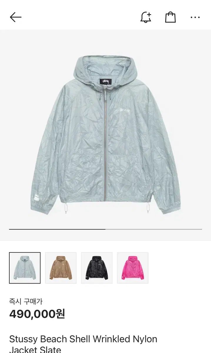 STUSSY ステューシー ビーチシェル L スレート