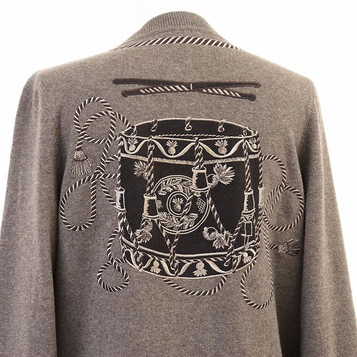 HERMES - 【新品同様】HERMES PARIS エルメス パリ カーディガン ニット レ・タンブール Les Tambours 2023AW ロゴ セリエ ボタン クルードセル 刺繍 ウール レディース サイズ 38 エトープ イタリア製 37-7726 楽天市場】【新品同様】HERMES PARIS エルメス パリ