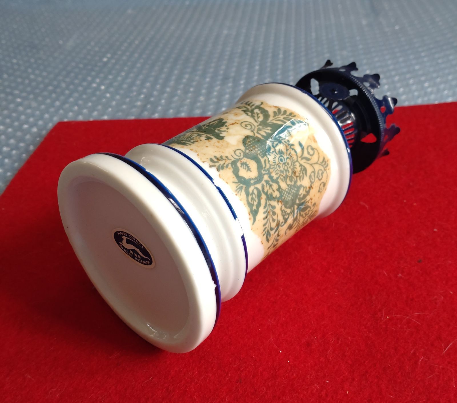 珍品 陶器ランプ 明治大正昭和＜税送料1780円込み＞京都西陣から