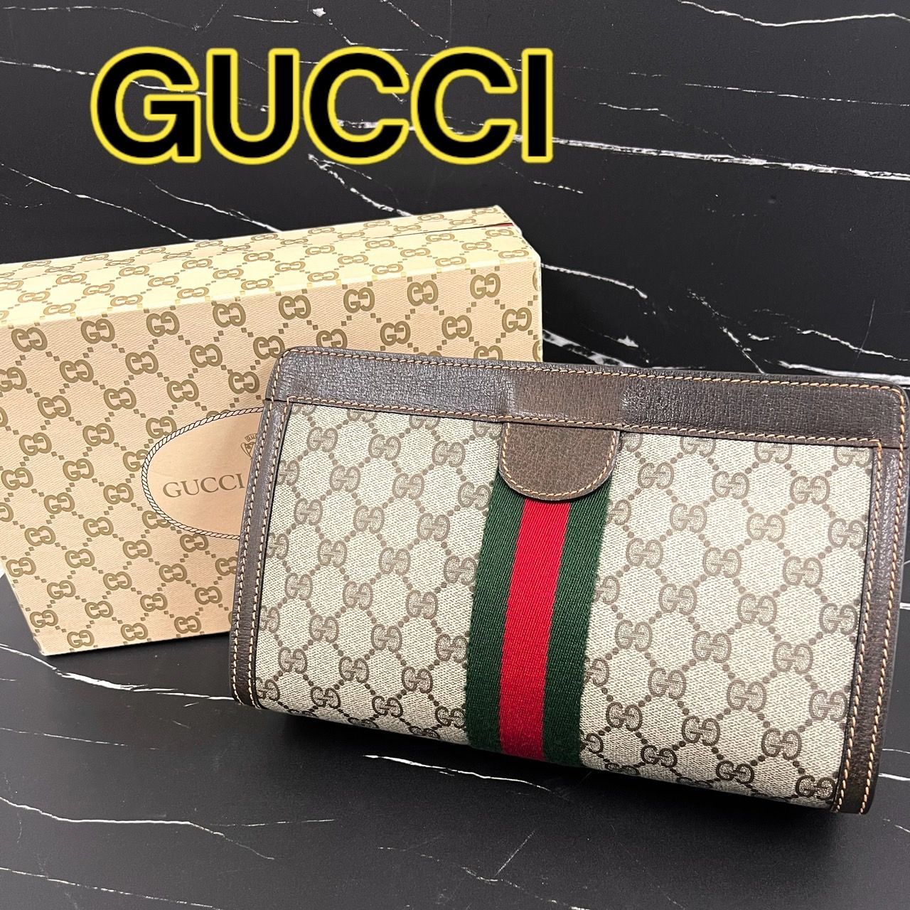 GUCCI グッチ オールドグッチ セカンドバッグ クラッチバッグ GG ...