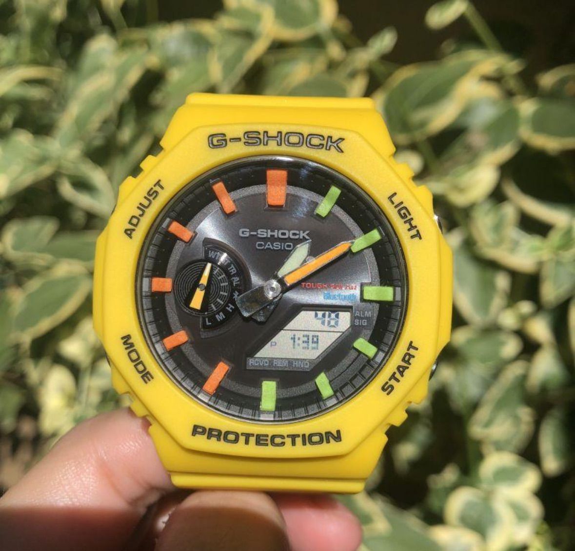 数量限定 G-shock GA-B2100C-9A カシオーク カスタマイズ 2色蛍光