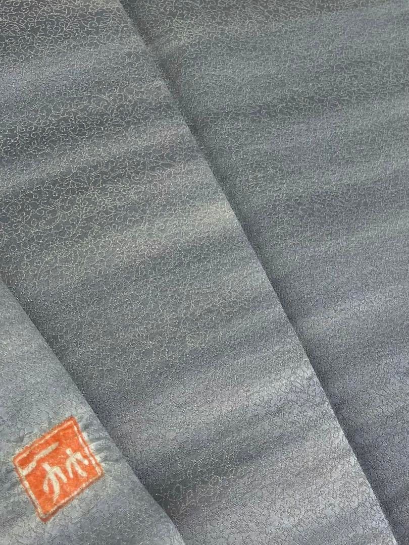 二代目 久保田一竹 落款入 小紋 金通し 手描 正絹 X151