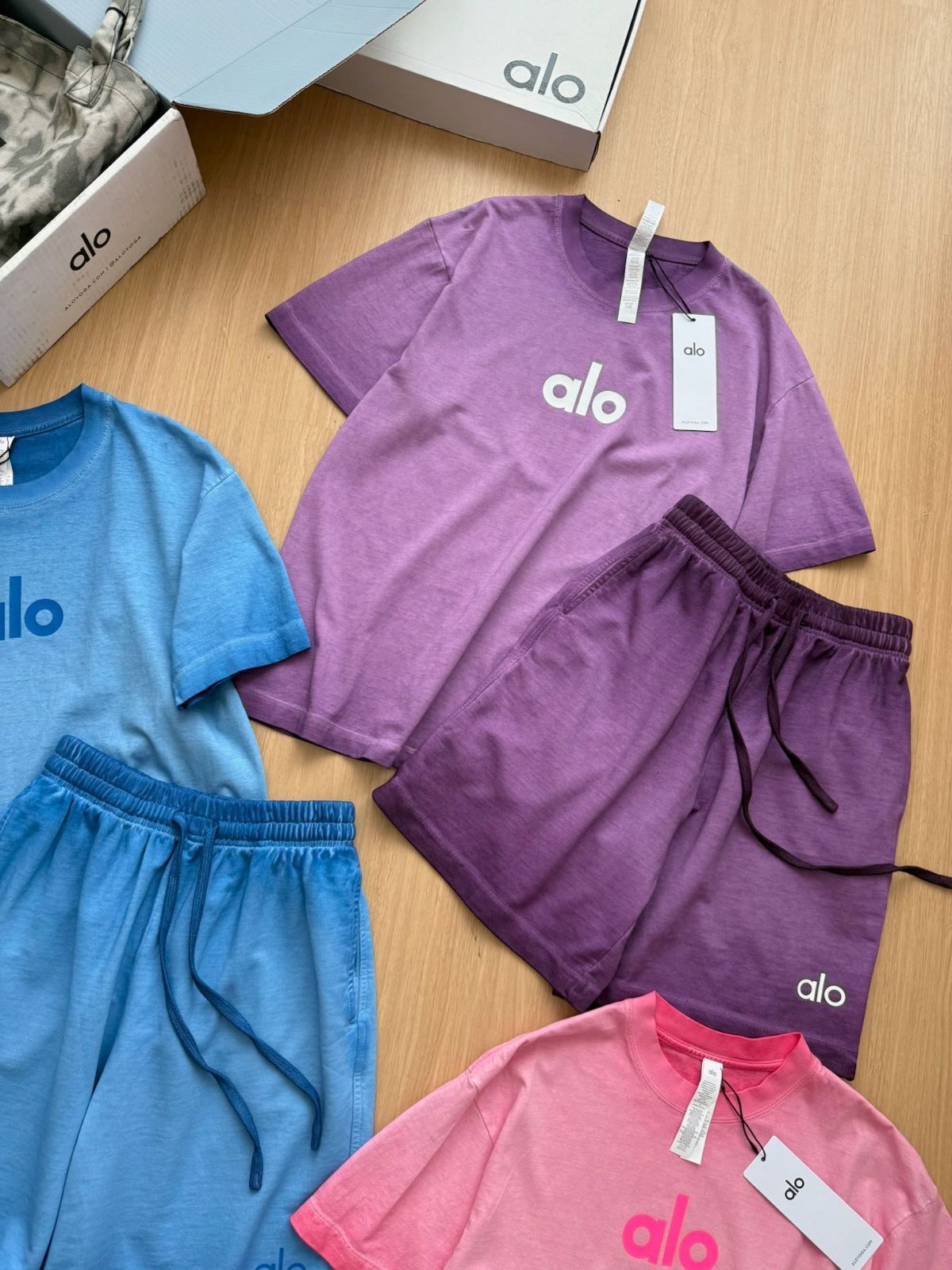 スポーツウェア上下セット 半袖Tシャツ＋ドローストリングショートパンツ