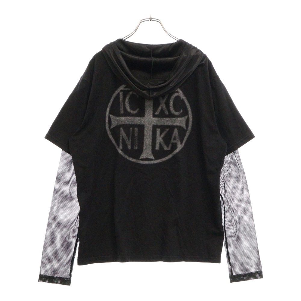 PROJECT G/R (プロジェクトジーアール) 24AW DURAG T-SHIRT ドゥーラグ レイヤード長袖Tシャツ ブラック