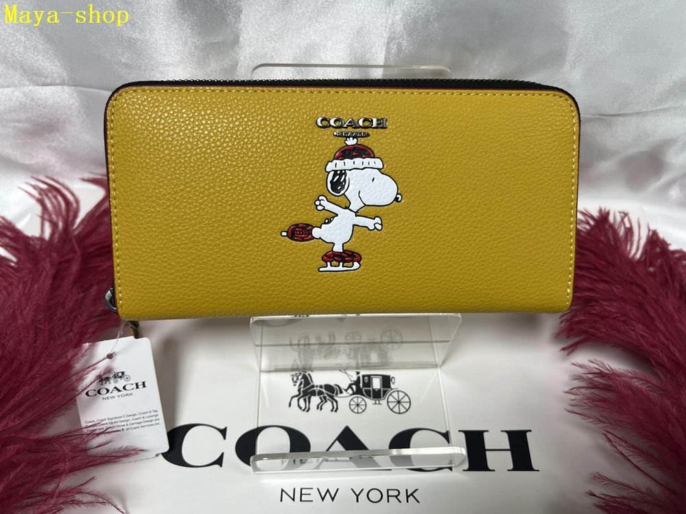 コーチ COACH 長財布 財布  コーディオン スヌーピー モチーフ フラックス マルチ COACH  PEANUTS コラボ プレゼント クリスマス 贈り物 吉日 ギフト 敬老の日 財布 レディース 新品未使用AA090 CE715 12