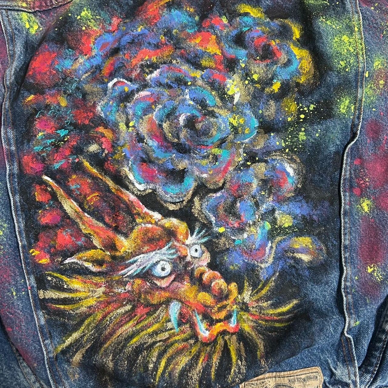 手描き龍デニムジャケット