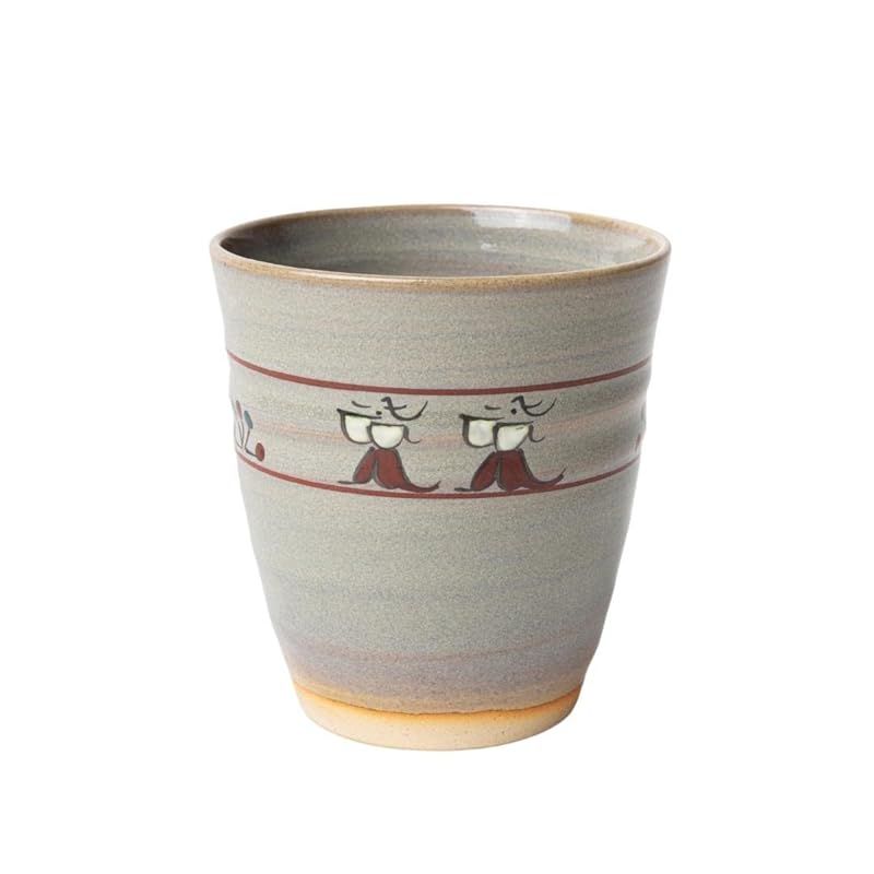 鴻月 赤膚焼 湯呑み コーヒーカップ タンブラー 陶器 ビール ビアカップ フリーカップ KONCO1-A