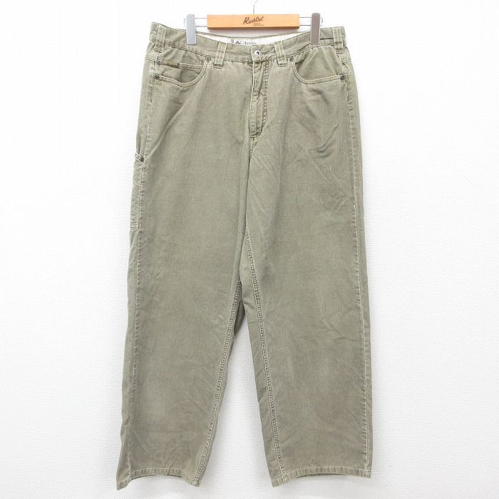 W34/古着 コロンビア コーデュロイ パンツ メンズ 00s コットン ベージュ カーキ 25jan30 中古 ボトムス ロング