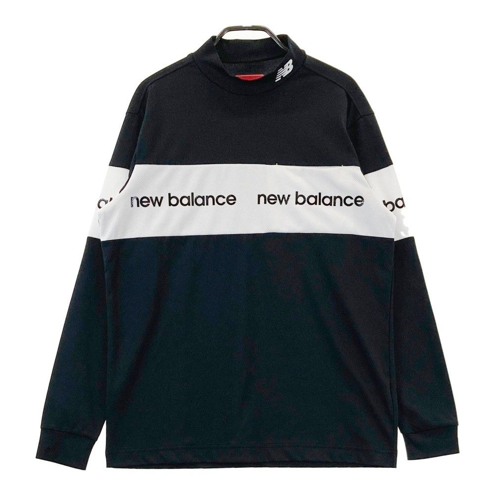 サイズ：7 NEW BALANCE GOLF ニューバランス 2024年モデル ハイネック 長袖Tシャツ 総柄 ブラック系 [240101439462] ゴルフウェア メンズ ストスト サイズ：7 NEW BALANCE GOLF ニューバランス 2024年モデル