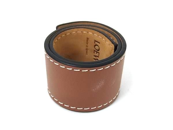 LOEWE レザースナップブレスレット LOEWE ロエベ Jewe Small Slap Bracelet アナグラム スラップ