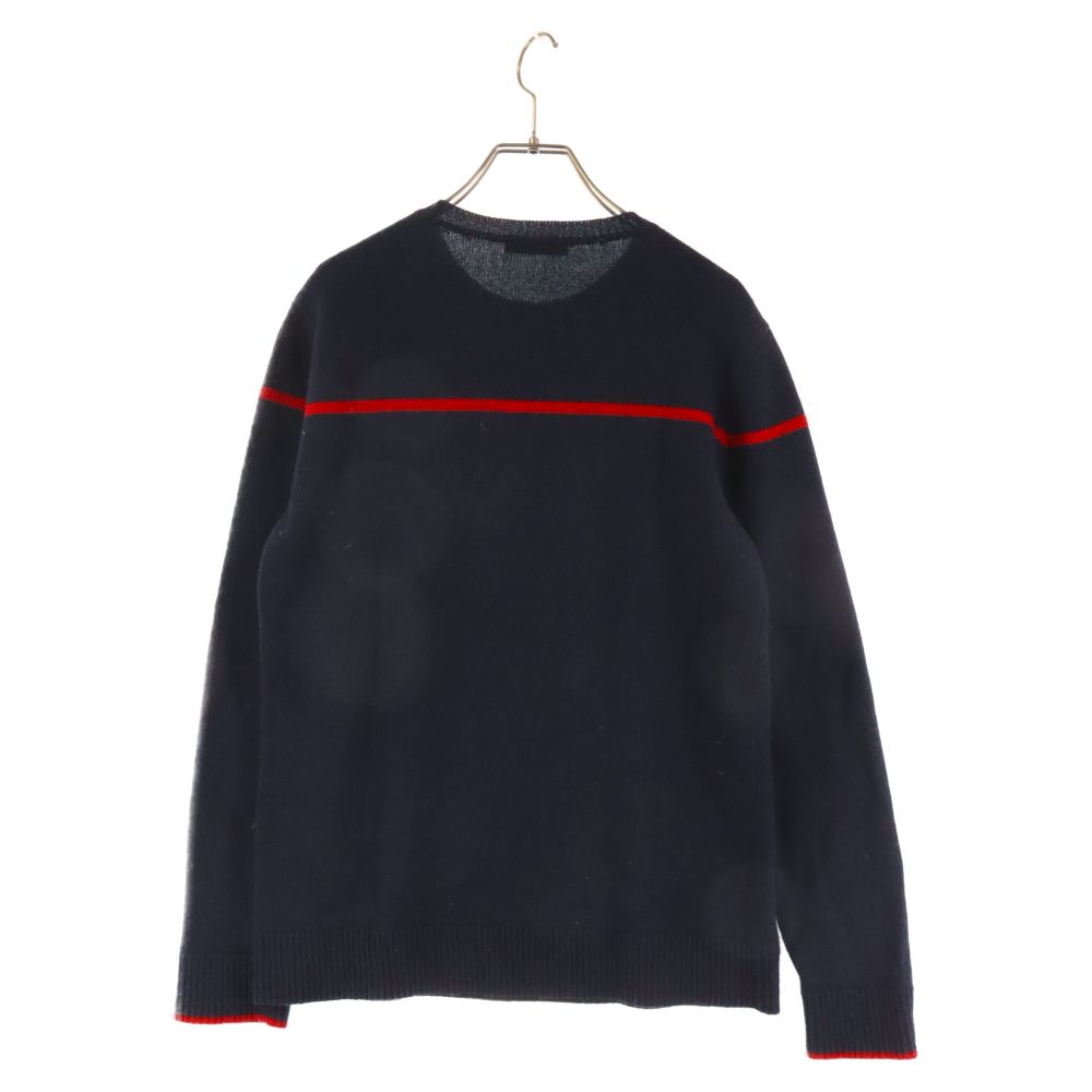 6150円 VALENTINO (ヴァレンチノ) 20SS Logo Knit Sweater ロゴニットセーター ...ネイビー
