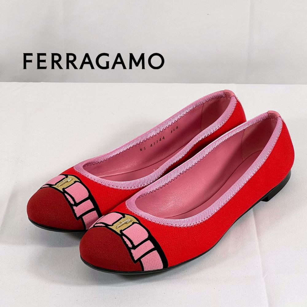 26.0cm【限定セール】新品・未使用 FERRAGAMO フェラガモ フラットパンプス 靴 01N989 728365 マルチカラー RED レッド  PINK ピンク サルヴァトーレ フェラガモ SALVATORE FERRAGAMO 大きいサイズ - メルカリ