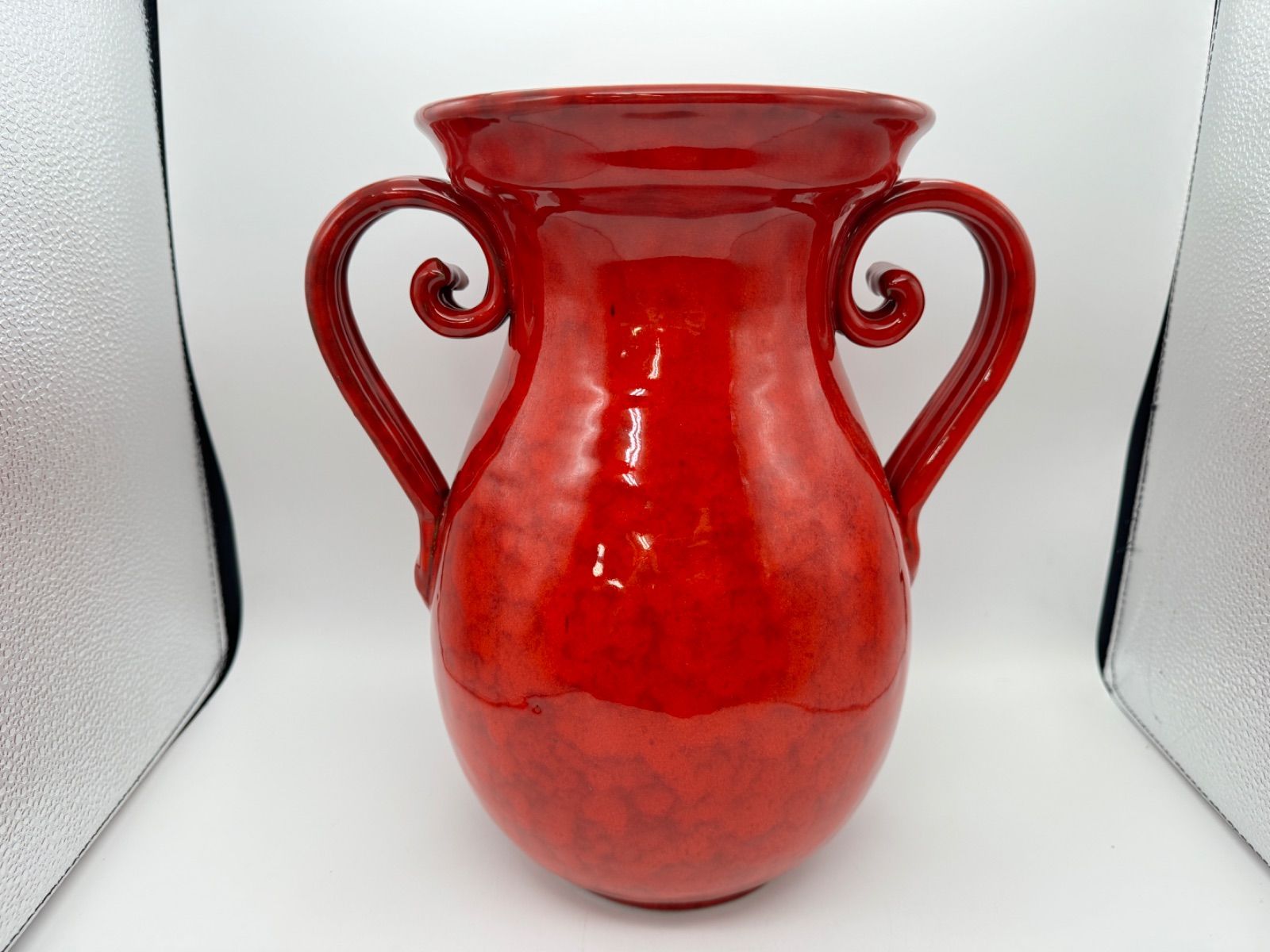 花瓶 イタリア製 サルデリ イタリアンレッド 赤 花器 陶器製 フラワー