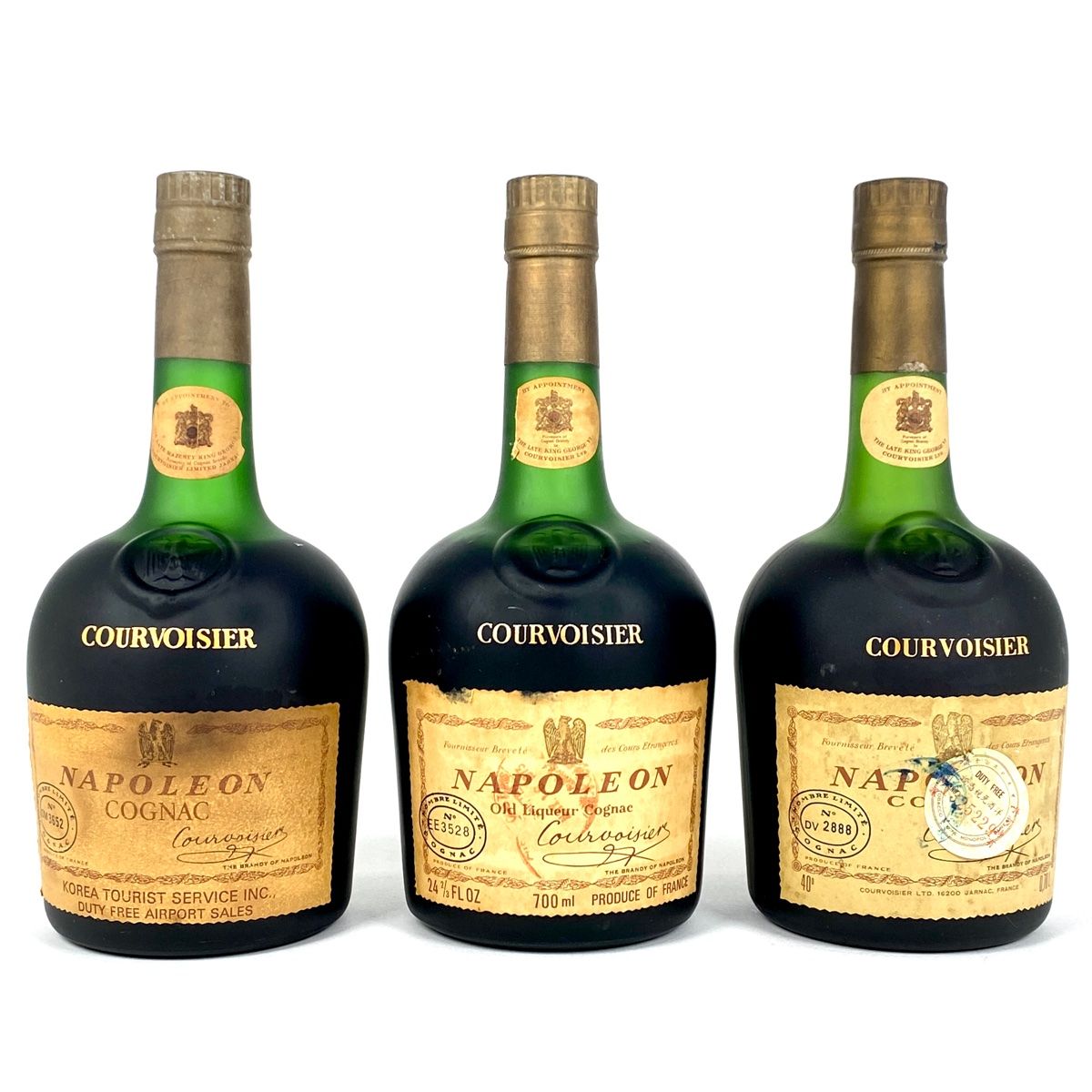3本 クルボアジェ Courvoisier クルボアジェ コニャック 700ml ブランデー セット 古酒
