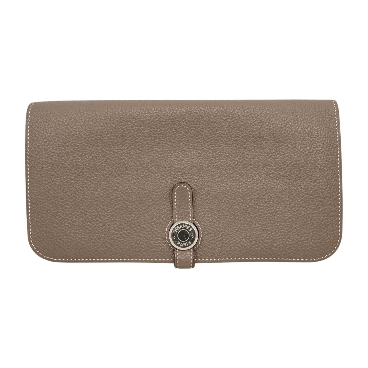 ☆E4714 エルメス 2つ折り長財布 ドゴン D刻印 スイフトレザー