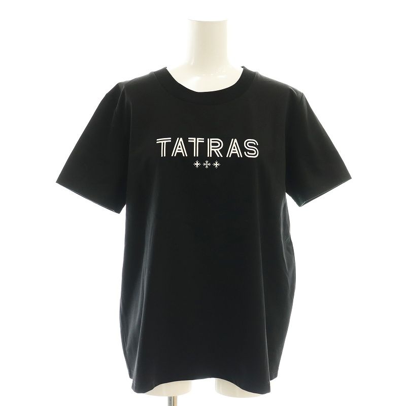 TATRAS ロゴプリント コットンTシャツ グリーン＆ブラック TATRAS - OCEANO / ロゴプリント 半袖Tシャツ ブラック | gossip